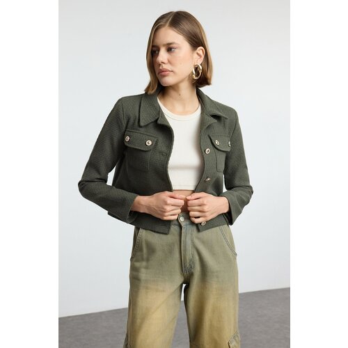Trendyol Light Khaki Woven Blazer Jacket Slike