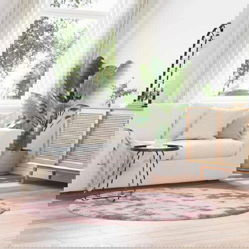 VidaXL Čupavi tepih s visokim vlaknima 160x160 cm poliester Slike