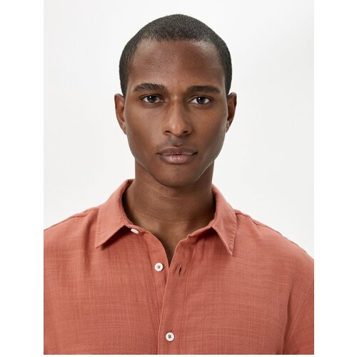 Koton Summer Shirt Short Sleeve Classic Collar Buttoned Cotton Cene
