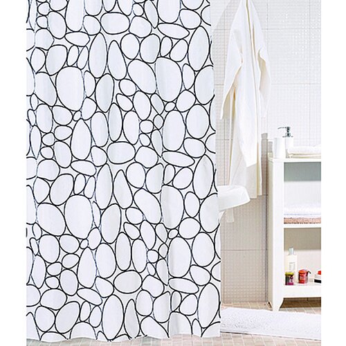 Venus tekstilna zavjesa za kadu Stone (180 x 200 cm, Crno-bijele boje) Slike