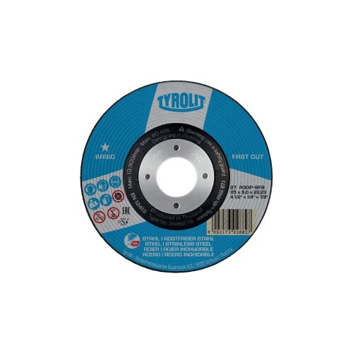 Tyrolit Brusna ploča basic fastcut inox27 230x6x22 23mm Slike
