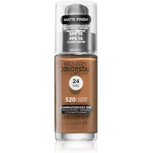 Revlon Cosmetics ColorStay™ dugotrajni matirajući puder za mješovitu i masnu kožu nijansa 520 Cocoa 30 ml