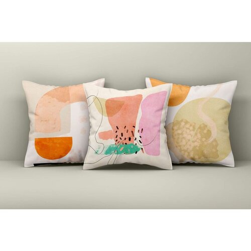 WALLXPERT Asr_plw25 - 17 multicolor cushion cover set (3 pieces) Cene