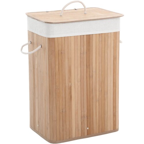 Songmics Ko&amp;scaron;ara za perilo Bamboo 72L 40 x 30 x 60 cm naravna, LCB10Y Slike