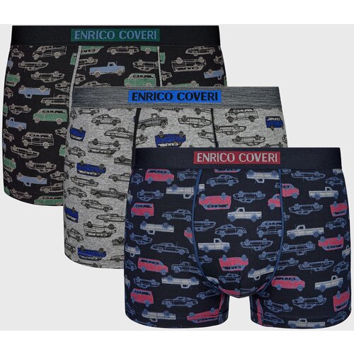 Enrico Coveri 3PACK Bokserice Cars Slike