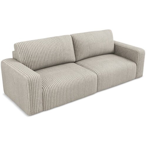 Makamii Bež sklopiva/s prostorom za odlaganje sofa od samta 252 cm Kona &amp;ndash; Slike