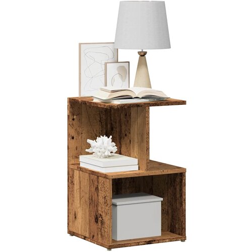 VidaXL Nočna omarica Old Wood 35x35x55 cm Inženirski les Slike