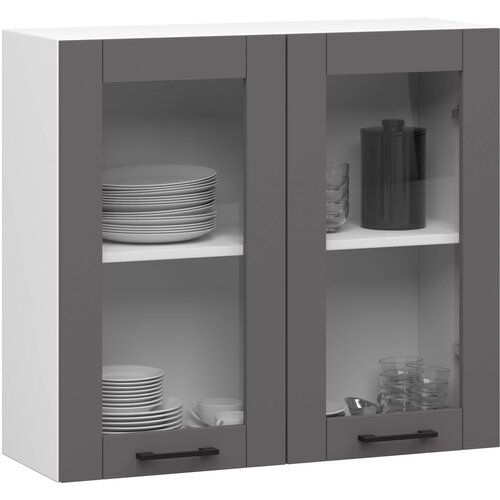 AKORD OLIWIA Kabinet za prikaz W80 H720 BELO / SIVO, (21713717) Cene