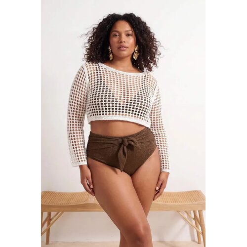 Trendyol Ženski donji deo kupaćeg TBBSS26CR00012, Braon Cene
