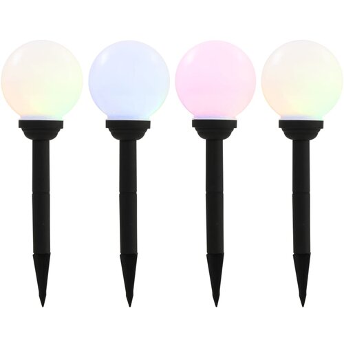 vidaXL Zunanje solarne svetilke 4 kosi LED okrogle 15 cm RGB Cene