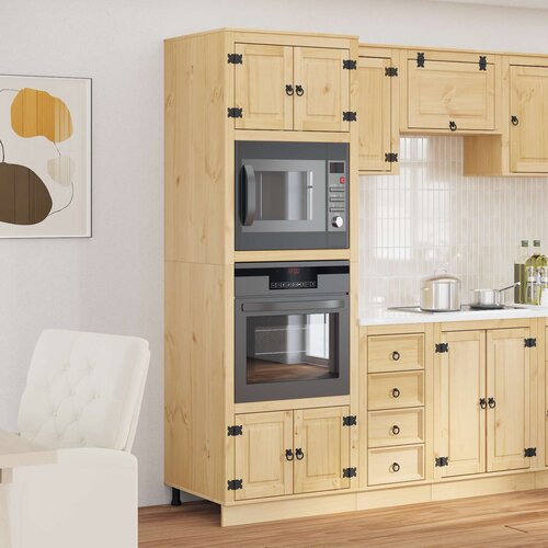  Cabinet SKI Medeno Smeđa 66 x 58 x 207 cm Čvrsto borovo drvo Cijene