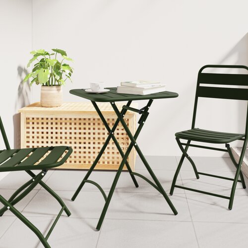 vidaXL Sklopivi Vrtni Stol Tamnozeleni 55x55x73 cm Čelik Cijene