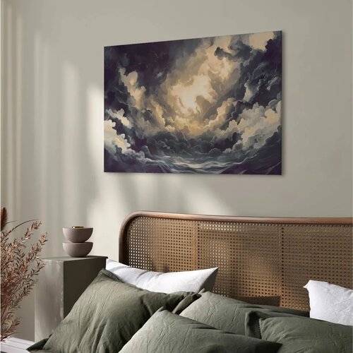 Slika - Epic Light Play: The Sun Battling for Dominance Over the Clouds 60x40 Cijene
