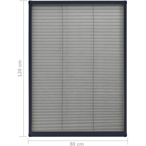  Zaslon protiv insekata za prozore antracit 80 x 120 cm aluminij Slike