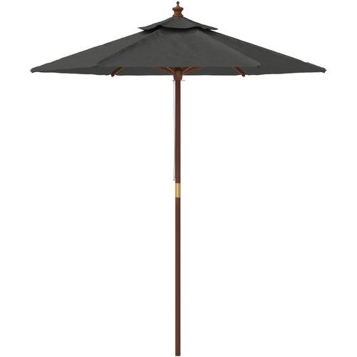  Vrtni suncobran s drvenim stupom antracit 196 x 231 cm Slike