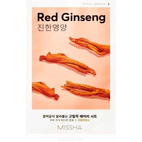 MISSHA Airy Fit Red Ginseng maska iz platna z vlažilnim in revitalizacijskim učinkom 19 g Cene