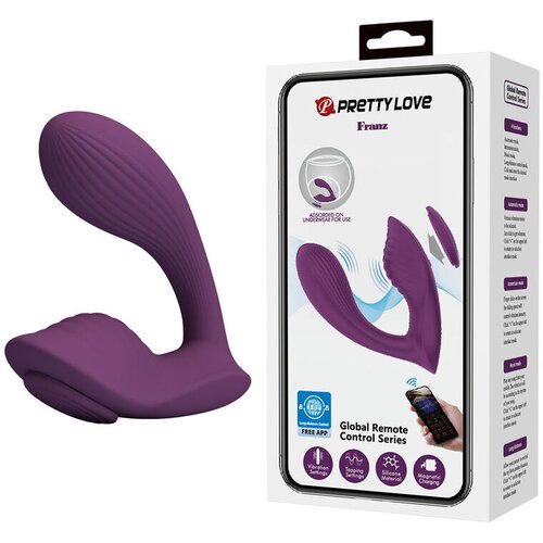  Vibrator za dvostruku stimulaciju Pretty Love Franz, 11cm, Ljubičasti Slike