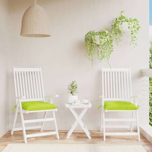 VidaXL Blazine za stole 2 kosa svetlo zelene 40x40x7 cm oxford tkanina Slike