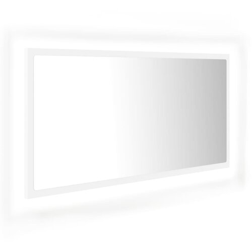  LED kupaonsko ogledalo bijelo 90 x 8,5 x 37 cm akrilno Slike