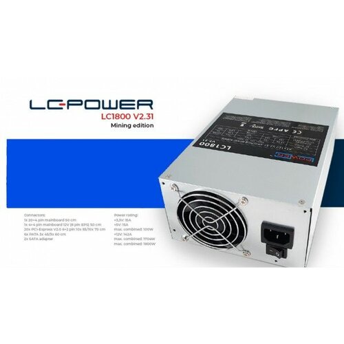 LC Power napajanje 1800W LC1800 atx V2.31 mining edition Slike