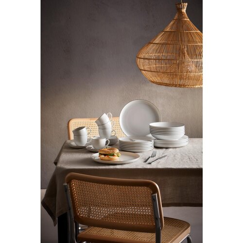 Seltmann Weiden KOMBINIRANI SERVIS Lido Black Line porcelan Slike