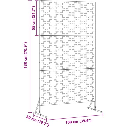 VidaXL metalni panel ograde Bijela Metal Veliki Dekorativni umetci Slike