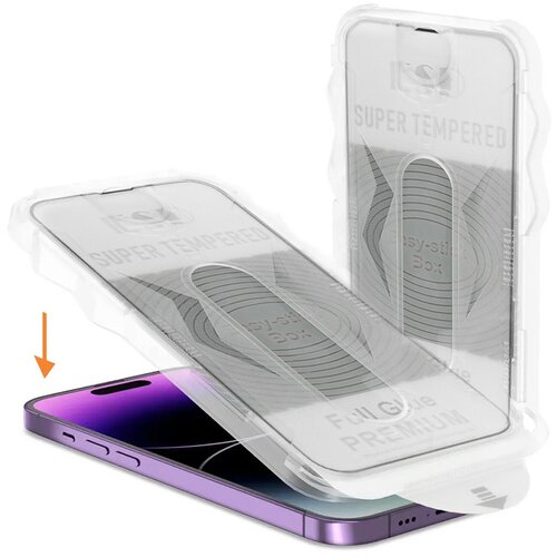  EASY-STICK KUTIJA OD KALJENOG STAKLA SA PUNIM LEPKOM ZA IPHONE 14 PRO MAX CRNI Cene