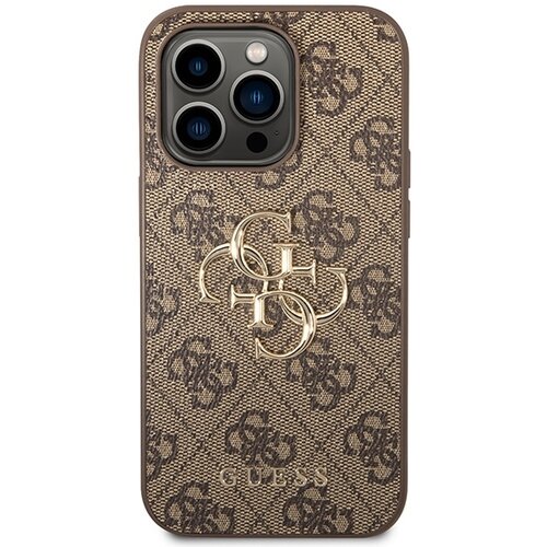 Guess za&amp;scaron;čitni ovitek Big Metal Logo 4G Brown Hard Case, Iphone 15 Pro, (20844971) Slike