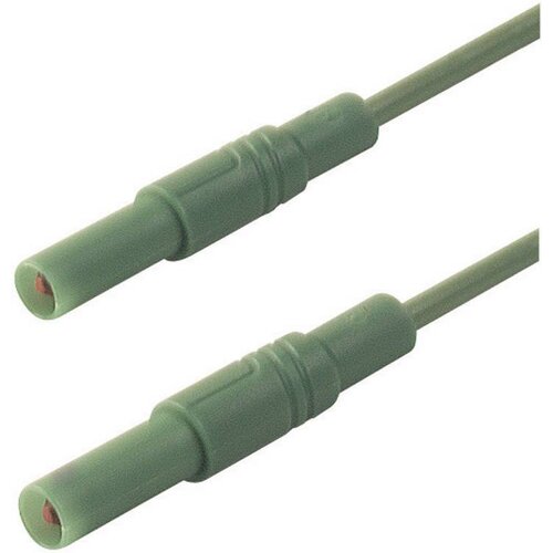 SKS Hirschmann 4 mm safety test lead\, silicone\, 2x plugs straight\, 200 cm, (20423397) Slike