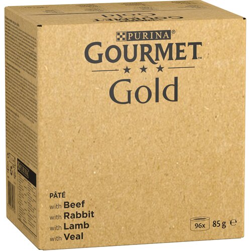 JUMBO pakiranje: Gourmet Gold 96 x 85 g - Fina pa&amp;scaron;teta: govedina, zajec, jagnjetina, teletina Slike