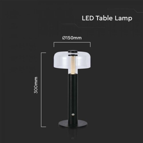  LED prigu&amp;scaron;iva punjiva stona lampa LED/1W/5V 3000K 1800 mAh crna Slike