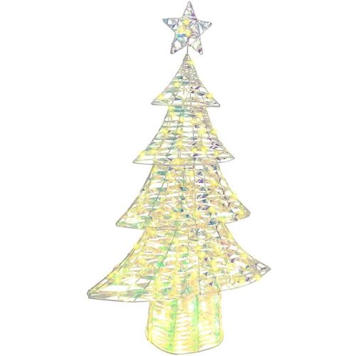 vidaXL Božično drevo med 160 LED Toplo bela 150 cm PET Cene
