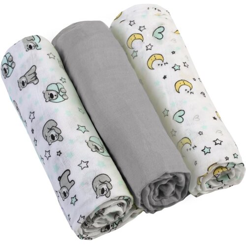 BabyOno Diaper Super Soft plenice iz blaga Grey 70 &times; 70 cm 3 kos Cene