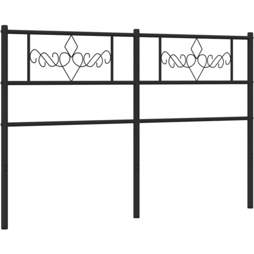 vidaXL Kovinsko posteljno vzglavje črno 140 cm, (21048525)