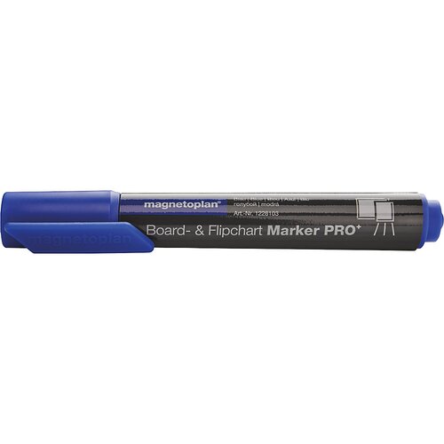 magnetoplan Flomaster za table in papir na stojalih PRO+, debelina črt 1,5 - 3 mm, DE 24 kosov, modre barve Cene