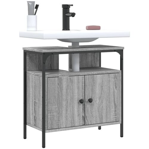 vidaXL Omarica za umivalnik siva sonoma 60x30x60 cm inženirski les Cene