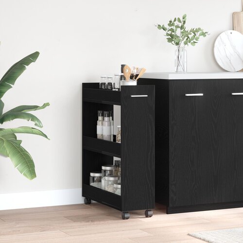 vidaXL Ormar Crni hrast Konstruirano drvo 60 x 22 x 79 cm Cene