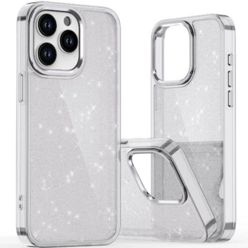 Forcell Puzdro Glitter Case za Apple iPhone 16e/iPhone 17e - Prozirna Slike