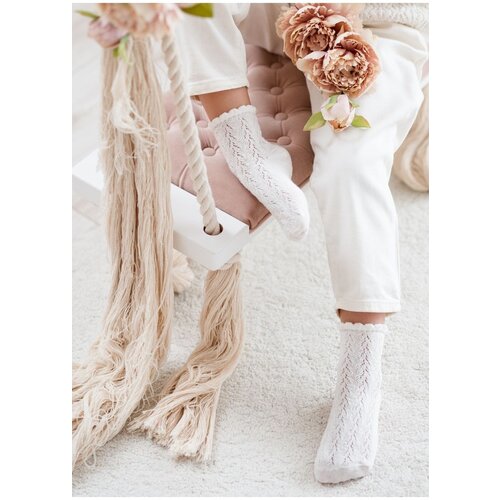 Milena Children's Openwork Socks Ecru Cene