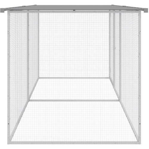  Kavez za koko&amp;scaron;i s krovom svijetlo sivi 203x98x90 cm pocinčani čelik Slike