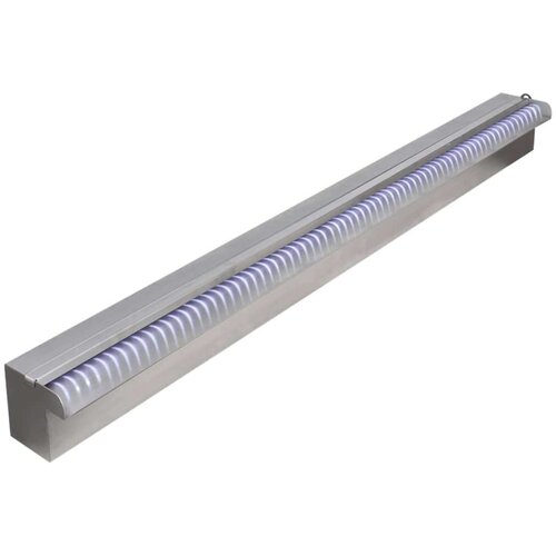  Pravokotna fontana za bazen LED slap nerjaveče jeklo 90 cm Slike