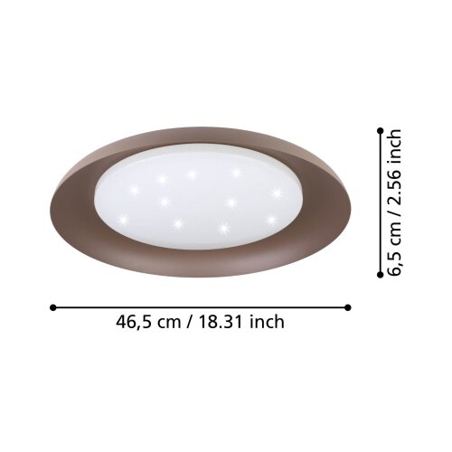 Eglo 99704 - led plafonsko svetlo penjamo LED/17,1W/230V braon Slike