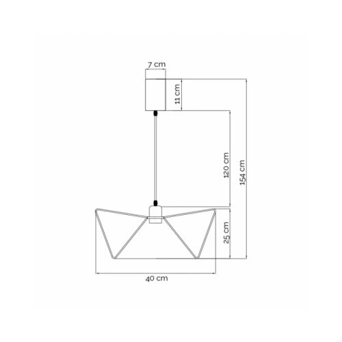 Vesta 553 VISILICA 1*E27 CRNA Cene