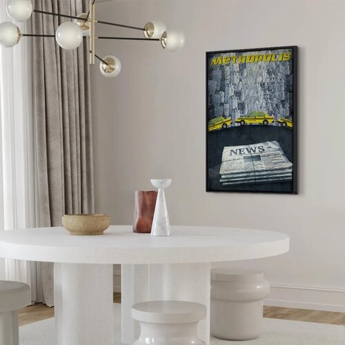  Slika - Metropolis (1 Part) Vertical 60x90 U crnom drvenom okviru Slike
