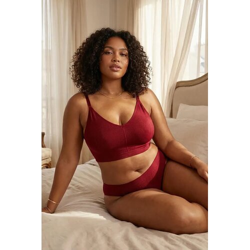 Trendyol Ženski top Tbbss23Cw00001, Bordo Slike
