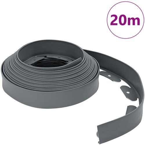 Rubnjaci za travnjak Siva 2000 x 4 x 5 cm Plastika Slike
