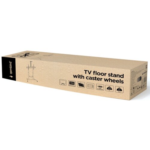 Gembird TVS-100T-03 mobilni sto sa tockicima, tilt, 60-100, crne boje Cene