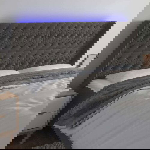  Uzglavlje tamnosivo 203 x 16 x 118/128 cm baršunasto Cijene