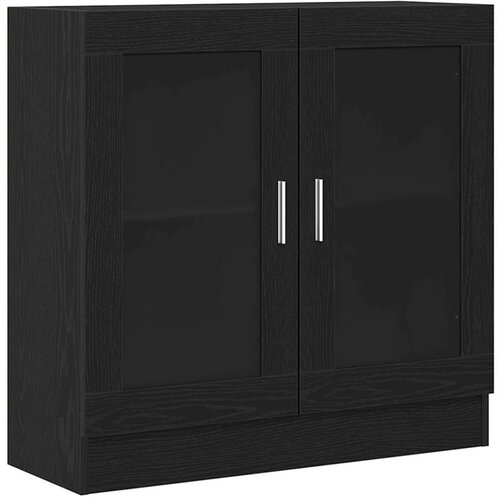 VidaXL Knjigovni omar Črni hrast 82.5 x 30.5 x 80 cm Konstruiran les, (5000044943) Slike