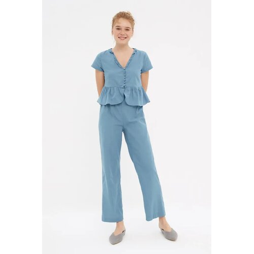 TRENDYOLMILLA Ženski set pidžame THMSS20PT0095, Plavi Cene
